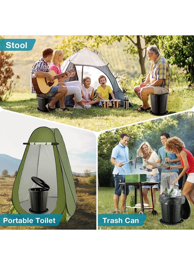 LAMAY Upgrade Retractable Portable Toilet Travel Toilet Adjustable Height Camping Toilet Portable Potty for Adults Kids, Foldable Portable Toilet for Camping/Car - Image 4